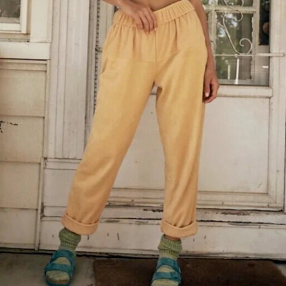 Free People Beach Cuffed Jogger Sweatpants Medium Athleisure Comfy Cozy Relaxed